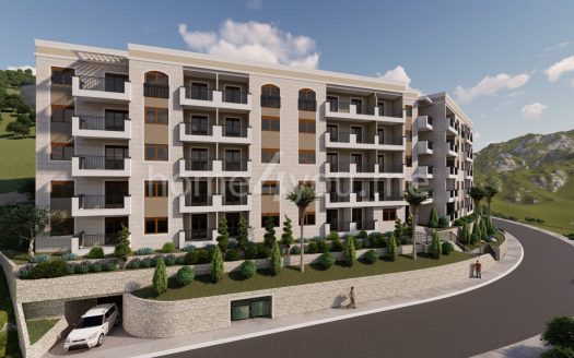 Two-bedroom apartment with garage parking space in a new luxury residential complex, Dubovica, Budva
