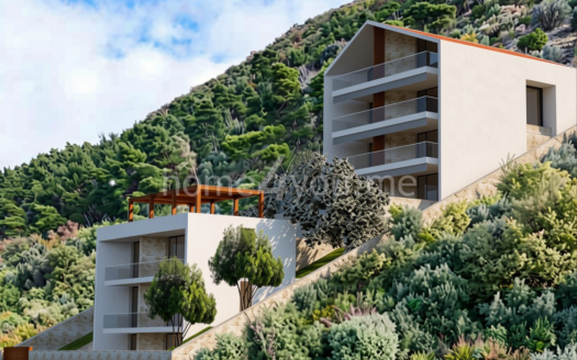 Land plot in Budva with UTU for construction, excellent location with sea view — Podkošljun
